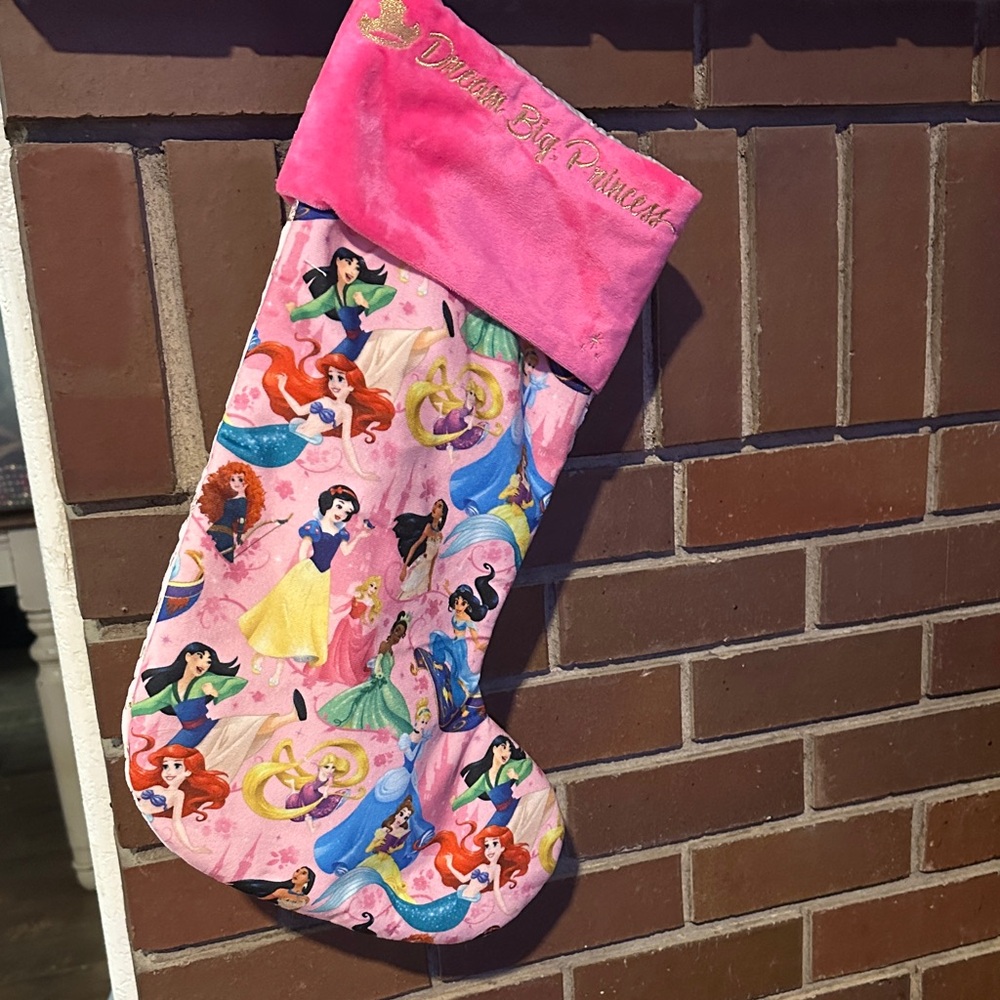 Disney Park exclusive Pink Princess Holiday Stocking